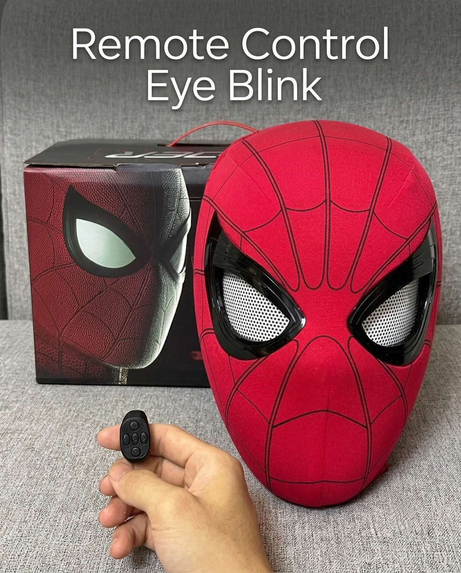 Remote Control Spider-Man Mask With LED Blinking Eyes