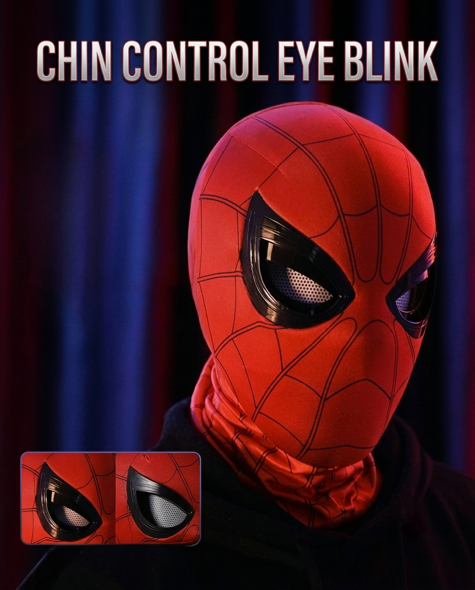 Remote Control Spider-Man Mask With LED Blinking Eyes