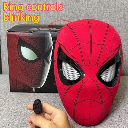 Popular Electric Spider Man Headband, Remote Control Flash USB Charging Glowing Mask, Funny and Handsome Gift